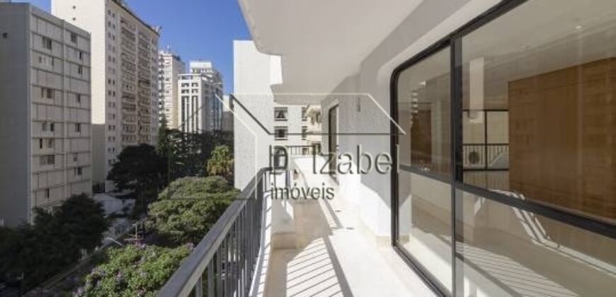 Apartamento Amplo e Elegante, para locação  com 293m², 3 dormitórios (2 suítes) e ao lado do Parque Ibirapuera no Jardim Paulistano São Paulo.