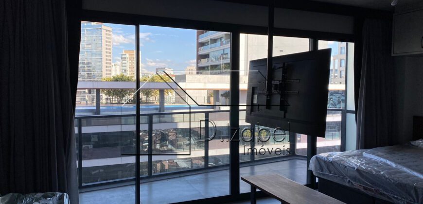 Apartamento 1 dormitório para alugar no Itaim. Com terraço e vista privilegiada.