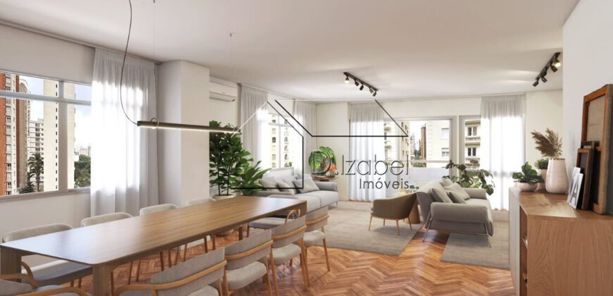 Apartamento de 3 dormitórios no Jardim Paulista – 181m², 1 suíte e 3 vagas de garagem