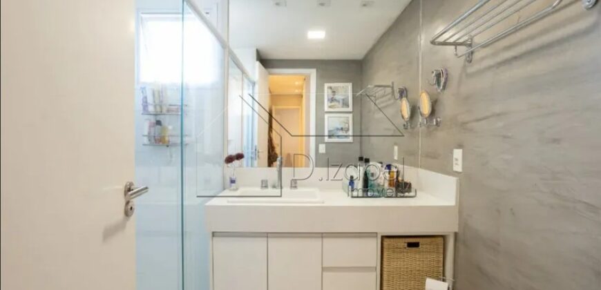 Apartamento à Venda no Brooklin Paulista – 153 m², Andar Alto, 3 Suítes