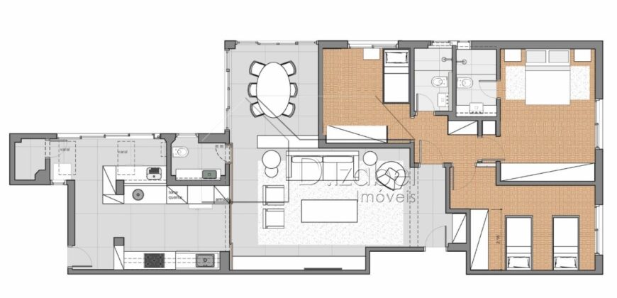 Apartamento totalmente reformado à venda no charmoso bairro de Higienópolis, com 143 m² de área útil.